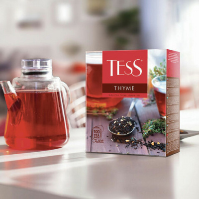 Чай крепкий черный, пакетированный, 100*1,5гр "Tess" Thyme 11856