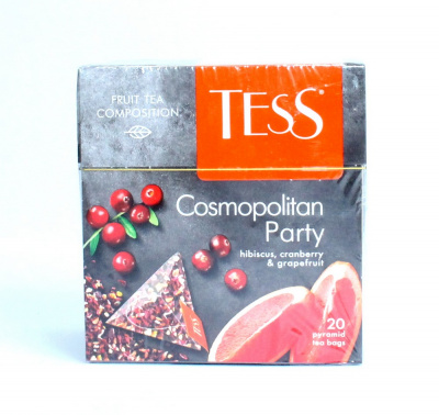 Чай крепкий черный, пакетированный, 20*1,8гр "Tess" Cosmopolitan party 10088