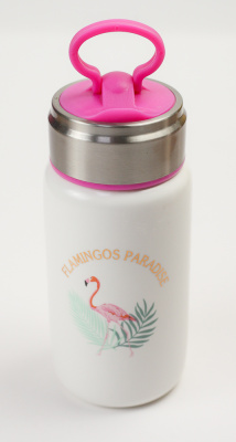 Бутылка, цвет с рисунком, материал керамика "Комби" Flamingos paradise A255-16
