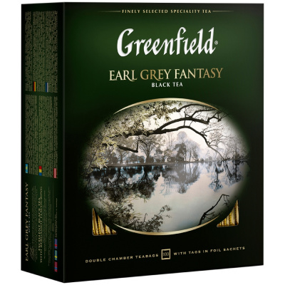 Чай крепкий черный, пакетированный, 100*2гр "Greenfield" Earl Grey fantasy 05848