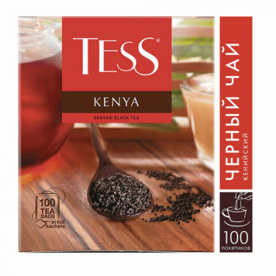 Чай крепкий черный, пакетированный, 100*2гр "Tess" Kenya 12648
