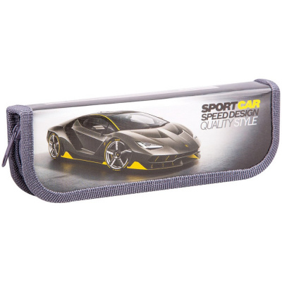 Пенал 1 отделение ламинированный картон цветной/с рисунком "ArtSpace" Авто. Supercar ПК1_ПО-01_15337