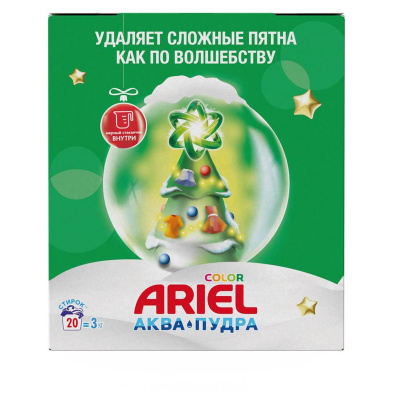 Порошок стиральный "Ariel" Color, машинная стирка, для всех типов тканей, 3кг 15058