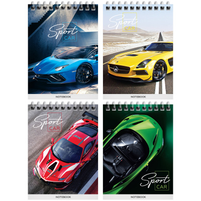 Блокнот А6, 40 листов, в клетку, на спирали "ArtSpace" Гонки. Sport cars 41935