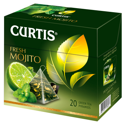 Чай зеленый, пакетированный, 20*1,8гр "Curtis" Fresh Mojito 58481