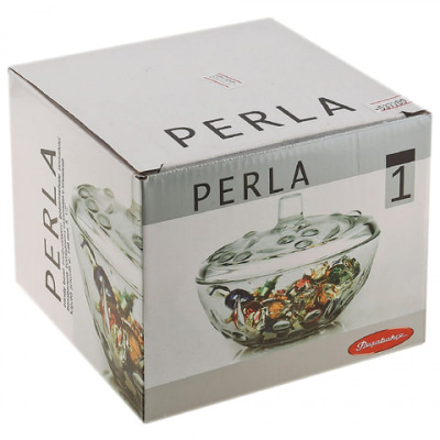 Сахарница круглая из стекла, прозрачная "Pasabahce" Perla 97236