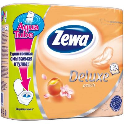 Туалетная бумага "Zewa" Deluxe, aroma spa, 3 слоя, 4шт 68783