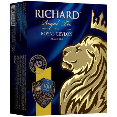 Чай крепкий черный, пакетированный, 100*2гр "Richard" Royal ceylon 59945