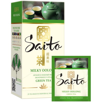 Чай зеленый, пакетированный, 25*1.5гр "Saita" Milky oolong 07392