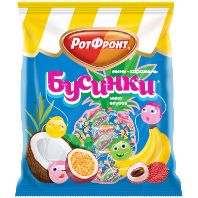Конфеты "Ротфронт" Бусинки, леденцовые, микс, 200гр 49121