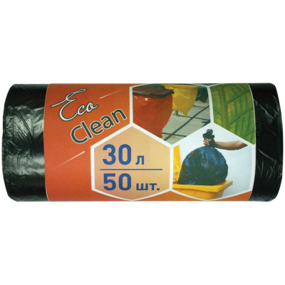 Мешки для мусора 30л, 50шт "Eco Clean" БС 1640