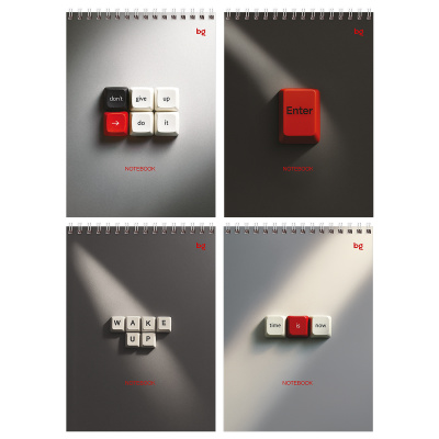 Блокнот А5, 60 листов, в клетку, на спирали BG Push the button Б5гр60 06695