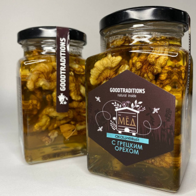 Мёд "Goodtraditions" С грецким орехом, 1шт, 300гр 461387