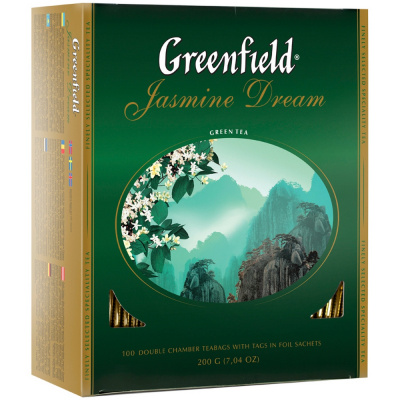 Чай зеленый, пакетированный, 100*2гр "Greenfield" Jasmine Dream 05862