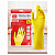 Перчатки для уборки "Office Clean" Премиум, L, резиновые, желтые 337385
