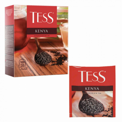 Чай крепкий черный, пакетированный, 100*2гр "Tess" Kenya 12648