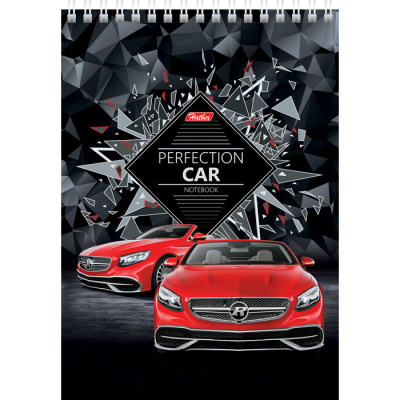 Блокнот А5, 80 листов, без линовки, на спирали "Hatber" Perfection Car 80Б5лофВгр_17759