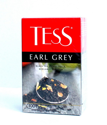 Чай крепкий черный, листовой, 100гр "Tess" Earl grey 06449