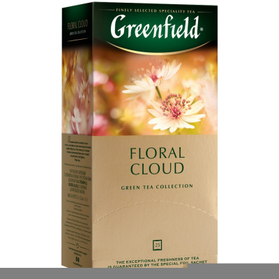 Чай зеленый, пакетированный, 25*1,8гр "Greenfield" Floral Cloud 13867