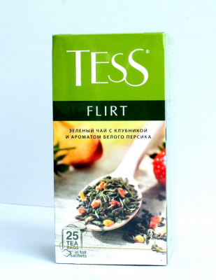 Чай зеленый, пакетированный, 25*1.5гр "Tess" Flirt 06494