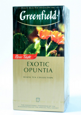 Чай крепкий черный, пакетированный, 25*1.5гр "Greenfield" Exotic opuntia 16325