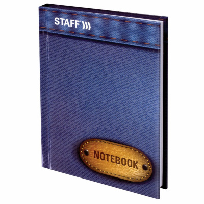Записная книжка А6 80 листов на склейке, в клетку, ламинированный картон "Staff" Notebook 120952