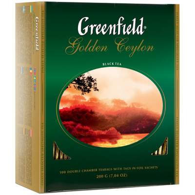 Чай черный, пакетированный, 100*2гр "Greenfield"  Golden Ceylon 159086