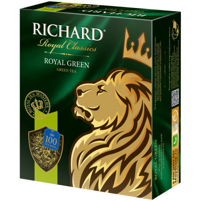 Чай крепкий черный, пакетированный, 100*2гр "Richard" Royal grey 50603