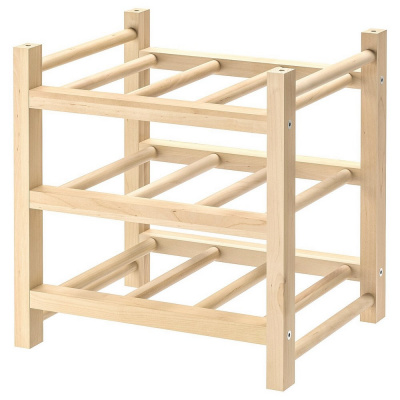 Подставка для бутылок деревянная, 33*30*34см, 1шт "IKEA" Хуттен 80375009