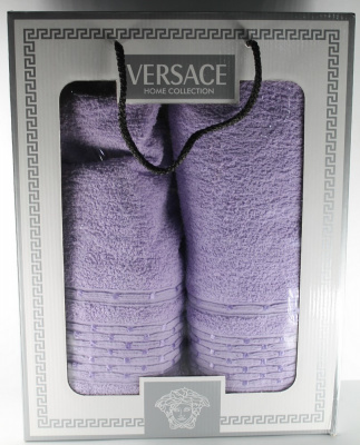 Набор полотенец, 50*80см+70*130см, цвет ассорти, 2шт "Комби" Versace 29052