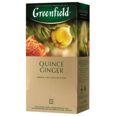 Чай зеленый, пакетированный, 25*2гр "Greenfield" Quince ginger  13881