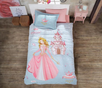Постельное белье полутороспальное хлопок, цвет бело-розовое "Clasy" Princess 28912