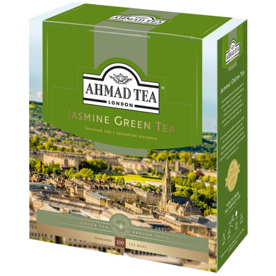 Чай зеленый, пакетированный, 100*1,5гр "Ahmad tea" "Jasmine" 04756