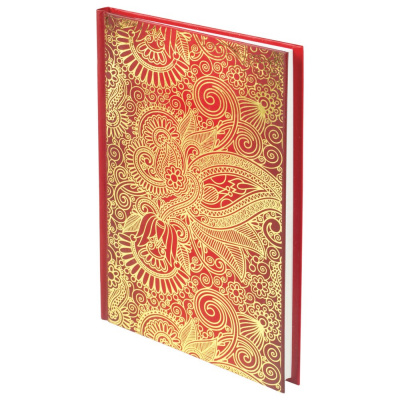 Записная книжка А5 80 листов на сшивке, в клетку, ламинированный картон "Brauberg" Восточный узор 12
