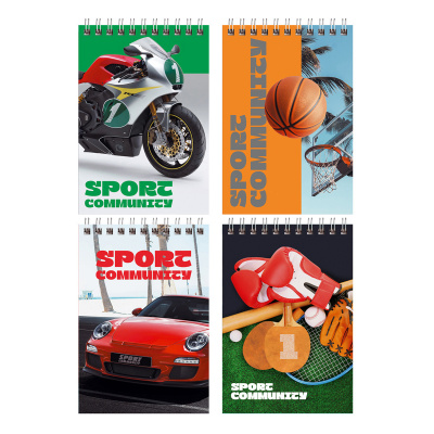 Блокнот А6, 40 листов, в клетку, на спирали "BG" Sport community Б6гр40 12213